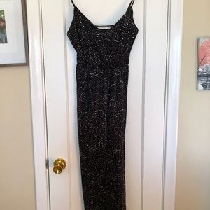 Black and Gold Maxi Dress